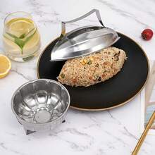 Non-Electric, Stainless Steel Japanese Style Onigiri Rice Ball Mold - Easy Shaping, Suitable For Stuffed And Pumpkin Rice Balls, Great For Home And Restaurant Use - Silver - View 1