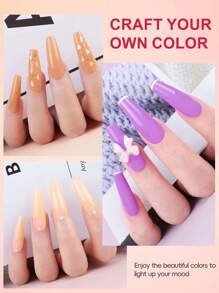 coscelia 6PCS Glitter Nail Gel Polish Set 7ML Pink Gold Purple Blue Grey Soak Off Gel Nail Polish Needed For Nail UV/LED Lamp, Long Lasting And Gloss Shine For All Seasons Women DIY Nail Art Salon At Home