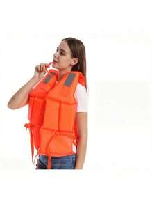 1 pieza Chaleco salvavidas premium de alta flotabilidad para adultos para uso en exteriores, versión reforzada y gruesa para botes, deriva, pesca y natación