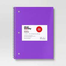 Cuaderno de espiral con renglones anchos - Morado - Ver 3