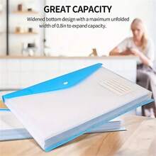 12pcs/6pcs A4 Large Capacity Loose Leaf File Folders, With 11-Hole Rings, Modern PP Material, Expandable Snap Button And Label Pockets, Suitable For School, Home, Office, Attendance, Travel - Portable Design, Back To School, School Supplies