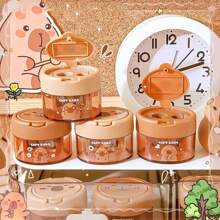 1 pièce Convertisseur de taille-crayon Kabala, fournitures d'apprentissage, fournitures de bureau, cadeaux, taille-crayon à double trou avec couvercle rabattable amusant, taille-crayon mini créatif de dessin animé pour élève du primaire, taille-crayon à double trou, taille-crayon créatif mignon avec couvercle rabattable, taille-crayon Kabala portable (style/couleur aléatoire), fournitures scolaires, essentiels scolaires, rentrée scolaire, école, fournitures de rentrée scolaire