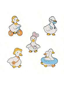 1/5pcs Cute Cartoon Rabbit, Tree, Leaf, Sunflower Enamel Brooches, Animal Badges Pins, Suitable For Daily Wear School Office Accessories Shirts Jacket Jewelry Christmas Halloween Clothes Pin Funny Teacher Gifts Costume Accessories Bag Charms - Multicolor - View 9