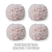 1 Skein Soft Faux Teddy Fur Yarn 100% Polyester Faux Fur Yarn Boucle Eyelash Cycle Yarn 50 Grams - Suitable For Diy Projects, Hand Bag, Jacket, Hat, Scarf & Other Home Textile Projects.