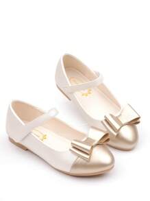 CAIWENNIAO Girls Princess Shoes, Soft Leather School & Performance Flats For Little Kids, Spring Autumn