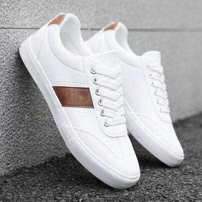 Flipark Zapatos deportivos casuales y de moda para hombre - Diseño con punta redonda y cordones, cómodos para usar en todas las estaciones