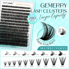 GEMERRY Lash Extension Kit Thick Lash Clusters Kit Fluffy Eyelash Clusters D Curl Eyelash Extension Kit With Lash Bond And Seal, Lash Tweezers, DIY Lash Extension Kit(80P-10-18mm) - 100D - View 4