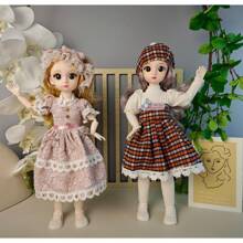 Muñeca BJD realista de 12 pulgadas, con vestuario y accesorios detallados, muñeca de juego de roles, compañera divertida para niños, paquete individual, muy atractiva