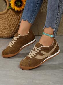Women's Casual Lace-Up Sneaker Shoes