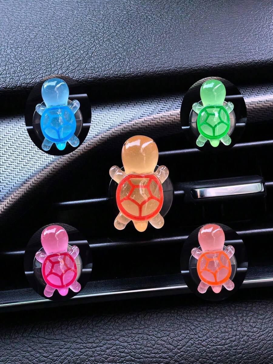 1 件装汽车出风口装饰发光乌龟形装饰配件 - 均碼 - 查看 1