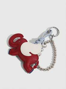 INS Style Cool Girl, Patchwork Decor, Elephant Shaped Pendant, Key Chain, Rope Knot Decor Lanyard, Suitable For Girls/Ladies, Appropriate For Work/School, Small Gift For Her, Can Enhance Your Style