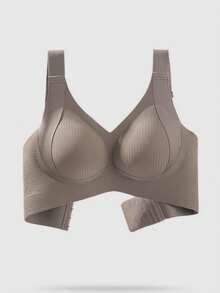 3pcs/Set Women Minimalist Casual & Comfortable Underwear, Full Cup Adjustable Support Bras To Prevent Sagging - Multicolor - View 3