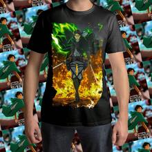 Playera Unisex con Estampado de anime LeviAckerman | Diseño Urbano y Comodo | Streetwear, Festivales y Uso Diario | Algodón Peinado y Corte Holgado  | Ideal para Outfits Casuales, Fiestas o Regalos | Hombre y mujer - Negro - Ver 1