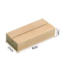 10pcs Wooden Postcard Stand, Pinewood Base, Calendar Display Holder, Creative Wooden Message/Photo Frame For Desk, Suitable For Easter, Various Festivals Decoration