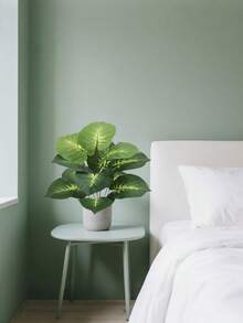 12 & 18 Leaves Artificial Pothos Plant, Large Floor Greenery For Living Room, Wedding Decoration, Home & Commercial Greening (Excluding Pot)