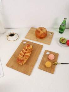 3件套竹制砧板（大、中、小），创意蔬果切菜板，木质托盘，桌面装饰，奶酪板和熟食拼盘套装，野餐和厨房的理想之选 - 卡其色 - 查看 9