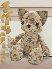 Handmade Doll, Fox, And Sewing Templates, Suitable For Birthday Gifts, Christmas Gifts - Khaki - View 1