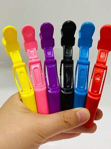 10个/5个造型定位夹鸭嘴夹，长嘴夹卷发夹鳄鱼夹塑料发夹 - 彩色 - 查看 1