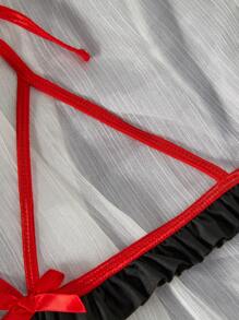 Lencería sexy nueva para mujer, mono con taza hueca sin cables, vestido de criada/enfermera seductor con tirantes extraíbles, para crear una atmósfera íntima de pareja en el dormitorio
