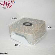 Lámpara para uñas profesional cordless recargable secador portátil UV LED manicura pedicura curing gel esmalte inalámbrico diseño compacto accesorios salón belleza cosméticos tecnología - Plateado - Ver 3