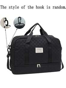 Travel Bag, Women's Short-Distance Luggage Bag, Large-Capacity Hand-Held Travel Bag, Lightweight, Casual And Portable Storage Bag - Black - View 5