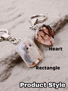 Breloc personalizat din cristal cu imagine, breloc personalizat cu fotografie, brelocuri personalizabile pentru cadouri de ziua de naștere, breloc personalizat la modă pentru băieți și fete, potrivit pentru nunți, Ziua Îndrăgostiților, aniversări, absolviri, potrivit pentru chei DIY, ghiozdane de școală, genți de mână, accesoriu elegant pentru rucsac, idei de cadouri pentru el/ea, prieteni, copii, mamă, cupluri, cei mai buni prieteni, băiat, fată, familie.