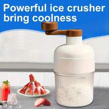 SOKANY Portable Shaved Ice Machine, Smoothie Machine, Ice Crusher, Suitable For Making Ice Cream, Fruit Smoothies And Snow Cones, Easy To Operate Handle, Very Suitable For Family, Gatherings And Outdoor Use