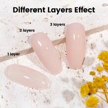 RARJSM Rubber Base Gel Nail Polish Pastel Pink Nude Skin Tone Rubber Base Gel For Nails Natural Nude Color French Manicure Brush On Extend Gel Builder Soak Off Curing Requires 15ml Salon Home DIY Use - Gray Pink - View 5