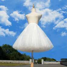Women's Fluffy Tulle Petticoat Underskirt For Dresses Crinoline Puffy Slip Skirt Vintage Wedding Bridal Party Cosplay Lolita Fall Clothes For Women - White - View 3