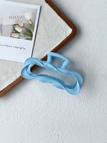 1pc/6pcs Colorful Wave Line Square Hair Clips, Suitable For Women's Daily Life, Casual, Party, Commute, And Vacation - Hair Accessories, Best Choice As Gift For Girlfriend, Mom For Celebrations, Birthdays, Graduations