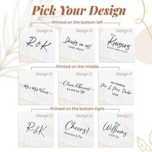 20-500pcs Custom Cocktail Napkins, 9 Designs Of Personalized Monogram Napkins For Birthday, Bachelorette, Bridal Shower, Baptism, Sip & See, Anniversary And Wedding, Suitable For Couple, Lovers, Romantic Decor, Disposable Beverage/Dessert Napkins For Wedding Table Decorations, Christmas Decor - Multicolor - View 4