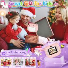 32GB Storage Card Included Children's Instant Print Camera, Suitable For 3-12 Years Old Boys And Girls As Christmas/Birthday Gift, Digital Camera With Game Function, 1080P Kids Print Camera (Blue And Pink) - Multicolor - View 10