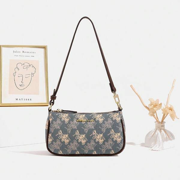 Borsa versatile da donna, nuova borsa alla moda per la spalla e a tracolla, con un tocco di eleganza, borsa a baguette per sotto il braccio