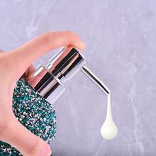 1 Peça Garrafa Dispensadora de Plástico com Bomba Decorada com Strass de 500ml para Gel de Banho, Shampoo, Loção, Garrafa Vazia Recarregável - Multicolorido - Visão 4
