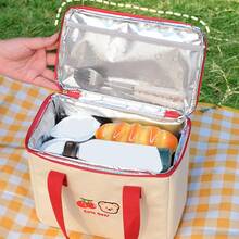 Lunch Bag Lunch Insulation Bag Cute Bear Storage Bag Shoulder Messenger Bag - Multicolor - View 5