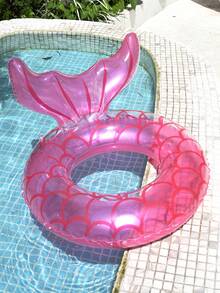 1 件充气游泳圈成人漂浮装置游泳池漂浮水上吊床多功能水上躺椅，粉色/绿色美人鱼尾巴游泳圈，游泳池，游泳池配件，泳池浮圈，游泳池，泳池充气，泳池派对 - 彩色 - 查看 6