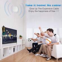 2025新款4K 1080p数字电视天线高增益放大器，USB供电同轴室内信号增强器，适用于新旧电视（购买前请确认本地信号源，如果不是数字电视，则需要机顶盒。尽量避免在墙壁较厚的区域使用）。 - 白色 - 查看 4