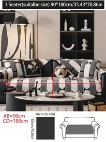 1pc Universal Sofa Cushion Cover, Modern Simple Non-Slip Sofa Seat Pad, Dust-Proof Washable Sofa Slipcover, Light Gray Soft Fade-Resistant Pet-Friendly Couch Protector Fits L-Shaped, 1/2/3/4 Seat Sofas For Bedroom, Office, Living Room