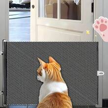 可伸缩猫狗门栅栏，无需钻孔，猫狗跳隔断，适用于楼梯、厨房、卧室入口 - 黑色 - 查看 2