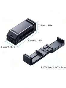 2pcs Foldable Adjustable Rotation Airplane Telephone Holder, Portable Travel Bracket, Self-Timer Train Seat Stand - Black - View 9