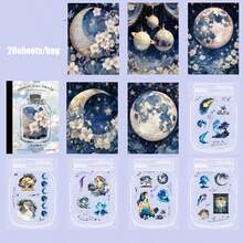 20 hojas/libro Pegatinas, pegatinas de estilo cómic exquisito, marcadores de libros DIY, suministros para scrapbooking, accesorios para cuadernos, marcos de fotos decorativos para cuadernos, fundas de teléfonos, tazas de agua, revistas de basura, cajas de papelería, pegatinas personalizadas, útiles escolares, de vuelta al cole - Multicolor - Ver 17