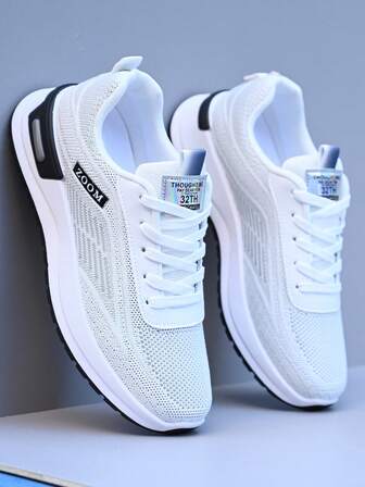 Men's Breathable Mesh Knitted Shoes, Lightweight Odor-Resistant Sports Sneakers Casual Running Shoes, Summer New Arrival