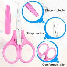 1pc Small Multi-Purpose Scissors, Stainless Steel Sharp Mini Detail Craft Scissors With Protective Cover,3.5 Inches (About 8.9 Cm) Small For Embroidery, Paper Cutting, Sewing, Knitting, And Handicrafts