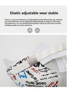 Korean Style Romantic: Graffiti Letter Print Baseball Cap, Sunscreen & Shading Design, Outdoor Peaked Cap Expressing Fresh Vibe