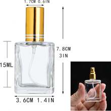 6pcs+4 Accessories 15ml Transparent Perfume Spray Bottle, Including 6 Spray Bottles, 2 Funnels, And 2 Sub-Packing Artifacts