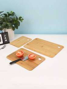 3件套竹制砧板（大、中、小），创意蔬果切菜板，木质托盘，桌面装饰，奶酪板和熟食拼盘套装，野餐和厨房的理想之选 - 卡其色 - 查看 4