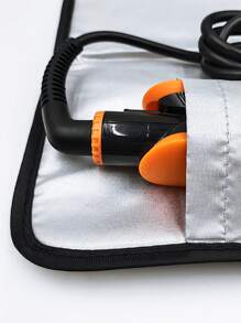 1pc Curling Iron Storage Bag Electric Clip Protective Cover, Curling Iron Anti-Scalding Storage Bag Makeup Artist Hairdressing Tool Anti-Scalding Carrying Case, Hairdressing Tool Protective Cover Curling Iron Storage Bag Straightening Hair Clip Insulation Bag Hairdresser Iron Straightening Tool Anti-Scalding Pad Protective Cover, Desktop Anti-Scalding Protective Bag