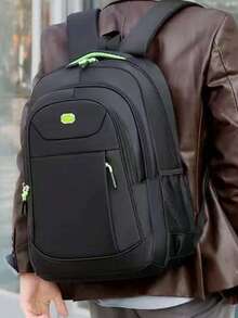 School Season Thick And Wear-Resistant Men's Travel Backpack - Large Capacity Travel Backpack - Large Travel Backpack - Fashionable Backpack School Bags Large Capacity Bag Office Bag Laptop Bag Holiday Laptop Case - Black - View 7