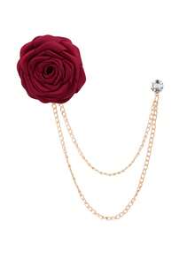 1 件男士西装/领带金叶玫瑰胸针带链，男女通用翻领别针