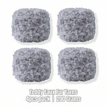 1 Skein Soft Faux Teddy Fur Yarn 100% Polyester Faux Fur Yarn Boucle Eyelash Cycle Yarn 50 Grams - Suitable For Diy Projects, Hand Bag, Jacket, Hat, Scarf & Other Home Textile Projects.